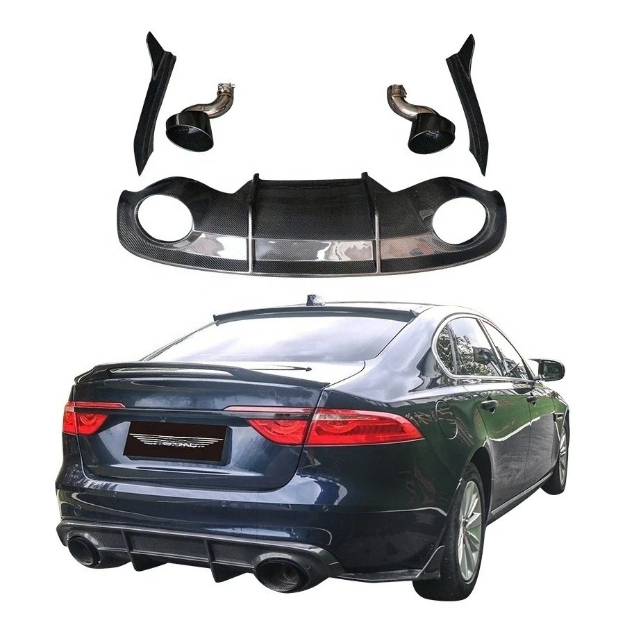 RS Style Rear Diffuser for XFL Carbon Fiber  Bumper Rear Lip Splitters Accessories Body Kit